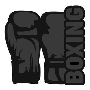 Boxing Wall Decal Black 30x27 Vinyl Gym Fitness Wall Sticker Gloves